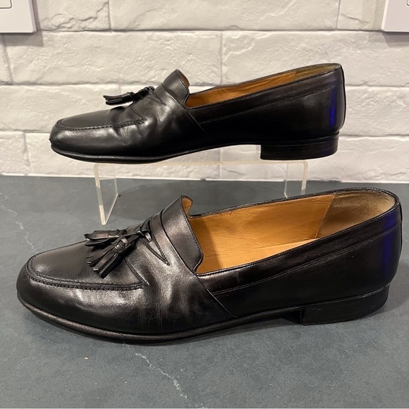Bally men’s sz 9.5 Arturo black leather tassel loafers main image 4